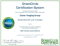 Remanufactured Cartridges 86% Closed Loop